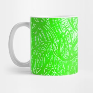 Green Abstract Tropical Circular Design Mug